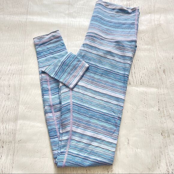 Lululemon wunder under pant (hi-rise) 29” in wave twist lilac caspian blue Sz 6 - Picture 2 of 8